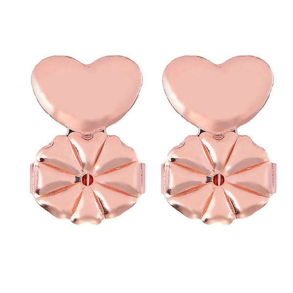 Magiske øreringeløftere, 5 par justerbare hypoallergene øreringeløftere passer til alle stolpeøreringe Rose Gold
