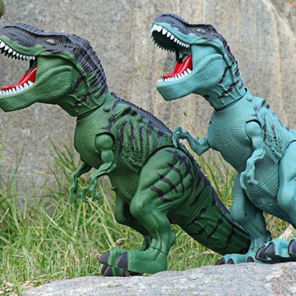 Tyrannosaurus T-rex Walking Realistiske lyder Batteridrevet Dinosaur Barneleke blue