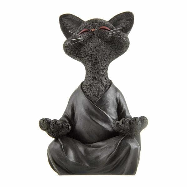 Buddha kattstatue meditasjon yoga samleobjekt gave til katt