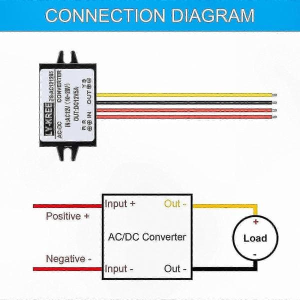 DC 12V spændingsregulatormodul Step Down-konverter AC til DC 12V (10-28V) strømadapter