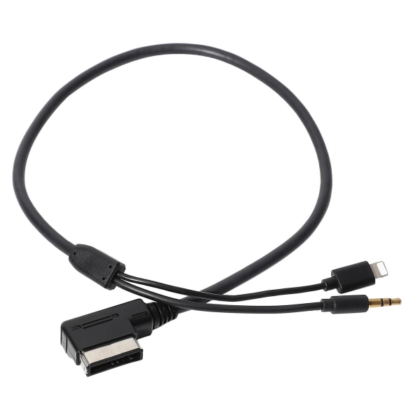 För Mmi Mdi Music Interface Kabel Laddare Kontakt 3.5mm Aux Adapter Kabel För Telefon 6 5 Biltillbehör Black