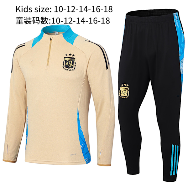 Ny Paris Frankrike Portugal Mbappe Messi langermet treningsdress fotballuniform dress ytterjakke barneklær 35 12