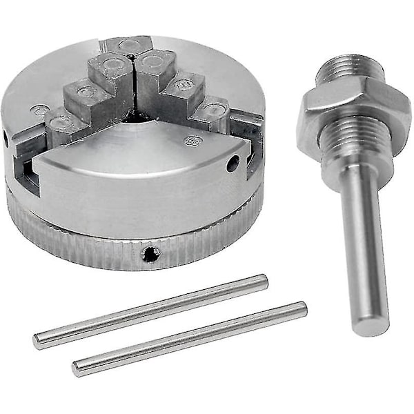 Minisvarv - Mini-svarv i zinklegering med trebackig chuck M12*1 Handborrchuck Mejslar Kopplingsstång Kraftverktyg