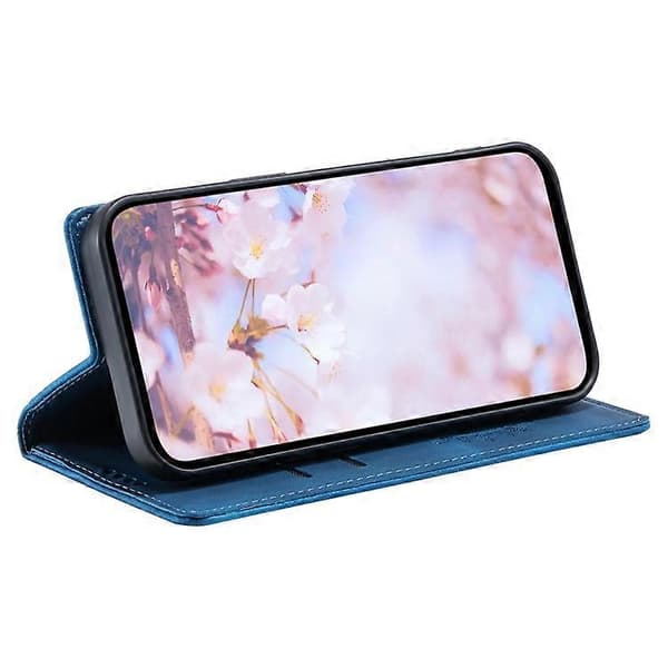 Kompatibel med Samsung Galaxy A55 5G Läderfodral Mandala Blomma Plånboksfodral Blue