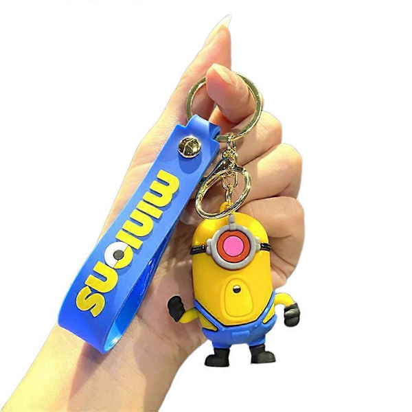 Söpö Despicable Me Minions 3D avaimenperä avaimenperä Cartoon Anime Auto Riippu Koru Laukku Riipus Lapset Lahja C