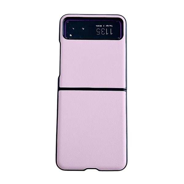 Phone case i lädertextur till Motorola Razr 40 Pink