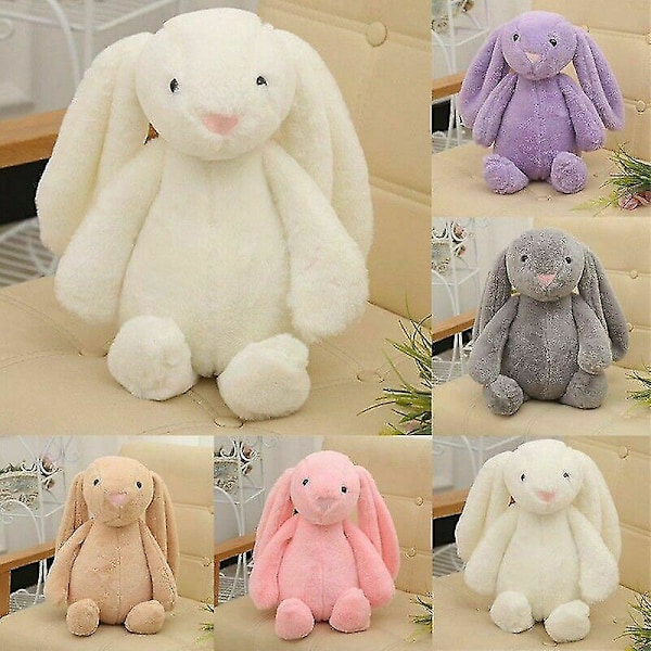Mjuk Plyschkanin Leksak Fylld Djur Barn Påskpresent Dock Penda-hy Beige 40cm