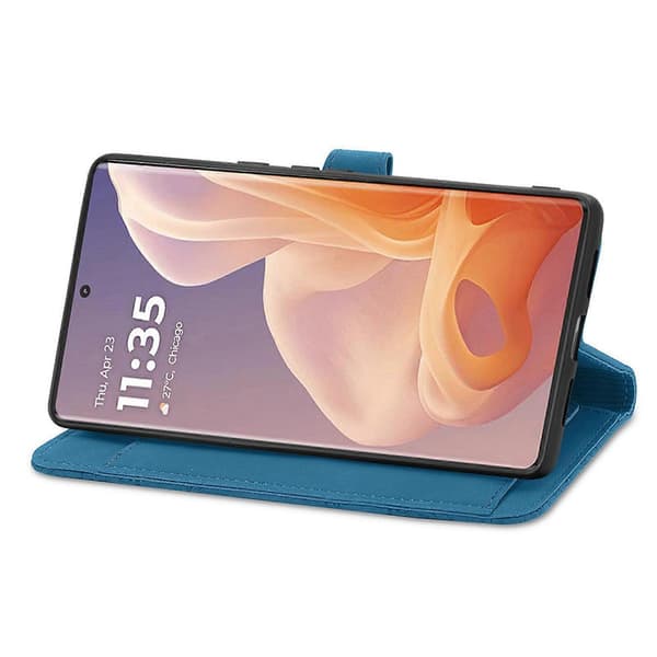 Läderfodral för Motorola Moto G85 Blue