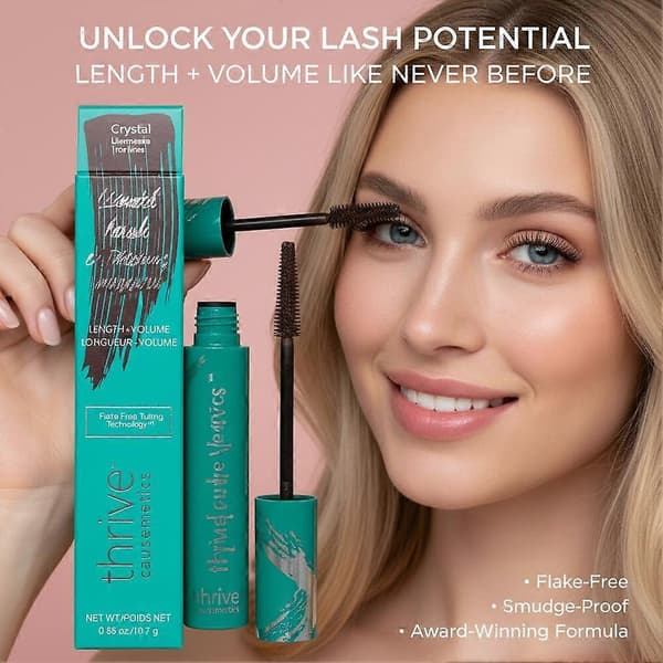 Thrive Causemetics Liquid Lash Extensions Mascara Tyk Krøllende Vandfast Black