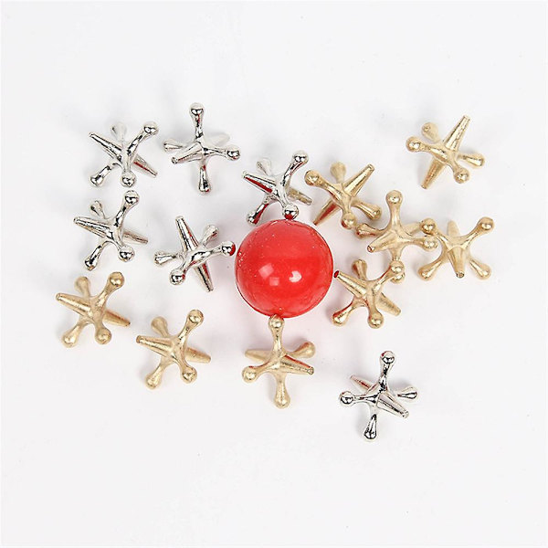 Metall Klinkekulespill med Ball, Vintage Brettspill for Barn Voksne, Klassiske Tradisjonelle Bordspill for Familien