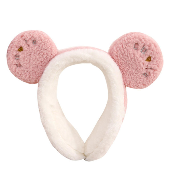 Öronmuffar med hög studs, droppsäkra, andningsbara, halkfria, vindtäta, pannbandsmodell, öronöverdrag för flickor, vinteraccessoar Light Pink One Size