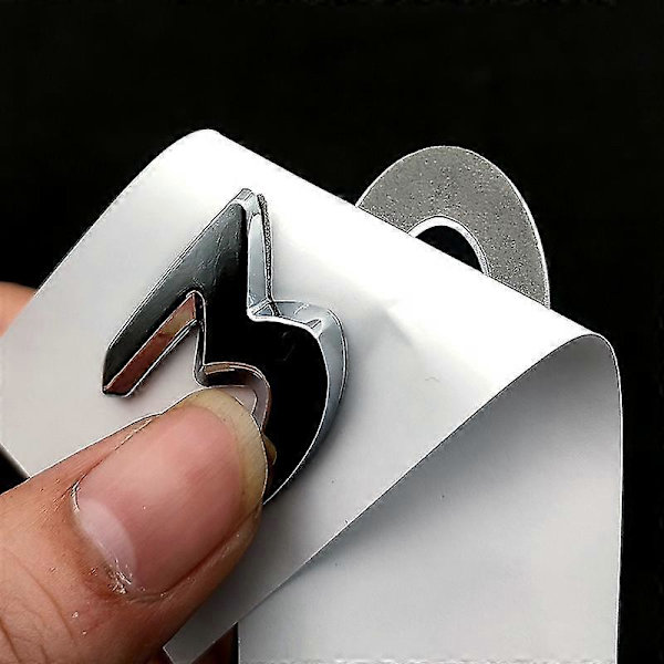 3D Abs Svart Krom 308 Logotyp Bokstäver Bagageutrymme Emblem Badge För Peugeot 308 Sw Cc Limmärke Nummer Dekal Tillbehör