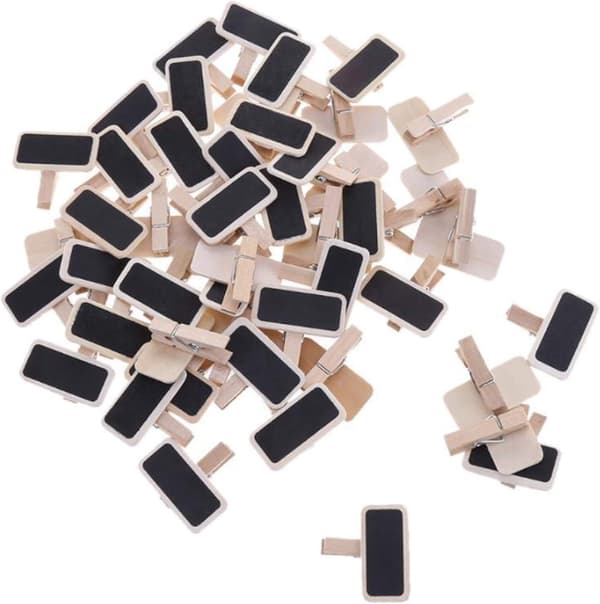 50 mini tavle, tavle, overflate nummer/bilde/etikett/bryllupsdekorasjon