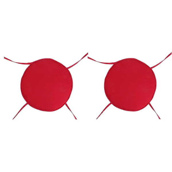 Puter Uteplass Hjem Innendørs/utendørs Stolputer Ro Sete Fortykket Spisestue Stol Pute Ro krakk Dark Red 2pcs