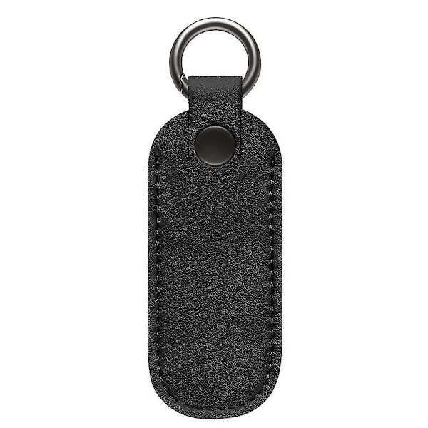 Läder U Disk Fodral Nyckelring Hållare USB Flash Drive Förvaringsväska Pendrive Skyddande Omslag Minnessticka Fodral Black