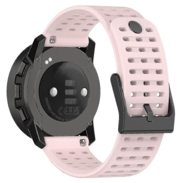 Sportsrem for Suunto Vertical/9 Peak Pro/9 Peak/5 Peak, 22 mm silikonklokke Bandsish-lys rosa