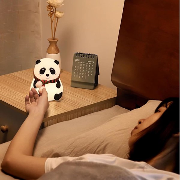 Panda Silikon Natlampe til Børn, Panda Gaver, Søde LED-lamper til Teenpigers Soveværelse, Soveværelsesdekorationer Gaver til Småbørn style2