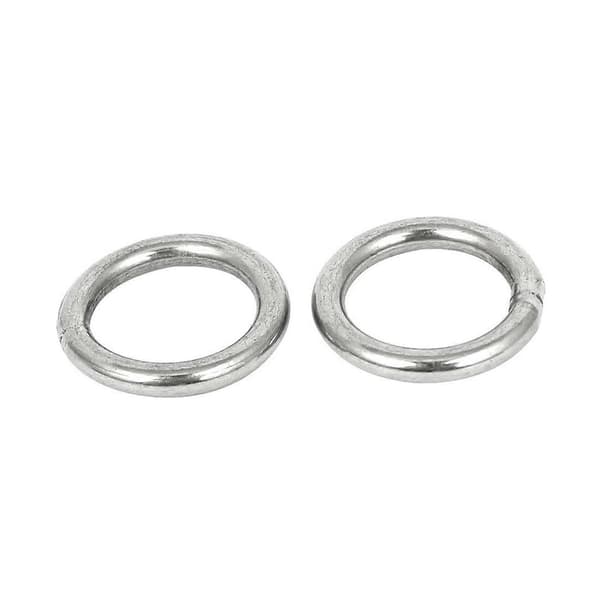 20 mm x 3 mm rustfrit stål webbing stropper svejsede O-ringe 30 stk. Silver