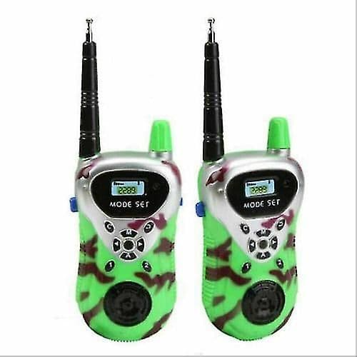 2-pack Barn Walkie Talkies Elektronisk Lång Räckvidd Walky Talky green