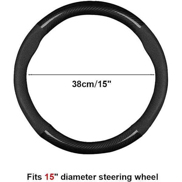 38 cm Bilrattskydd Halkfritt Andningsbart Kolfiberrattskydd för de flesta bilar
