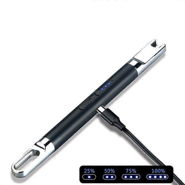 Elektronisk Lighter Bærbar Komfur ARC BBQ Lighter Vindtæt Plasma Pulserende Lys Lighter Flameless USB Genopladelig Lighter Blå