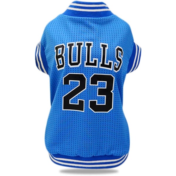 Hundetøj Basketball Mesh Åndbar T-Shirt,Kæledyrstøj Hvalpe Sportstøj Forår/Sommer Mode Hundeskjorte. Blue X-Large