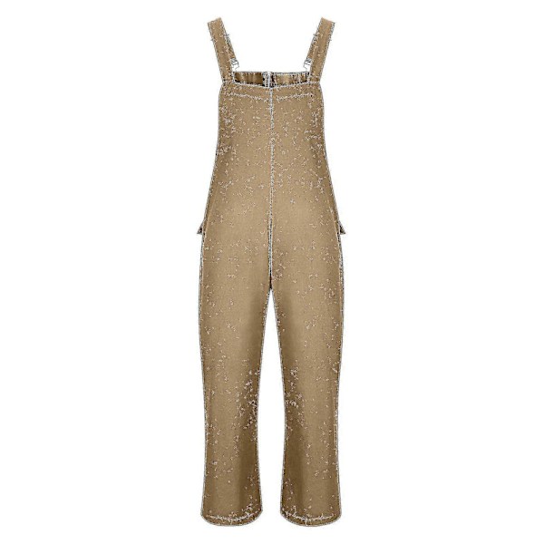 Mænds Bukser Retro Mænds Cargo Bukser Nye Løse Og Store Størrelser Casual Overalls Yellow XL