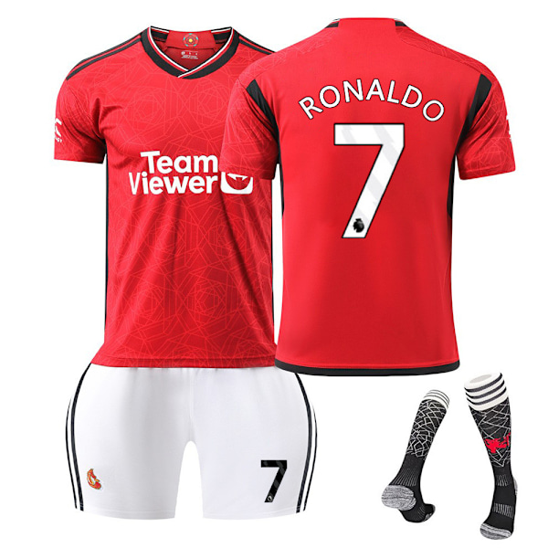 24 Manchester United Red Devils hjemmedrakt fotballdrakt nr. 10 Rashford 21 Anthony 25 Sancho B gebyr drakt NR.7 RONALDO NO.7 RONALDO 22