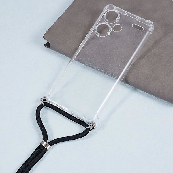För Xiaomi Redmi Note 13 Pro+ 5g Phone case Hörnskydd Bakre cover med snöre