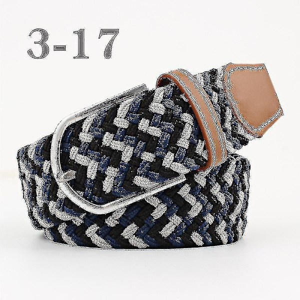 Herrebelter Bursdagsgave Midjebelteflett Klassisk spenne linning Justerbar blandet 3 farger Black Grey Blue