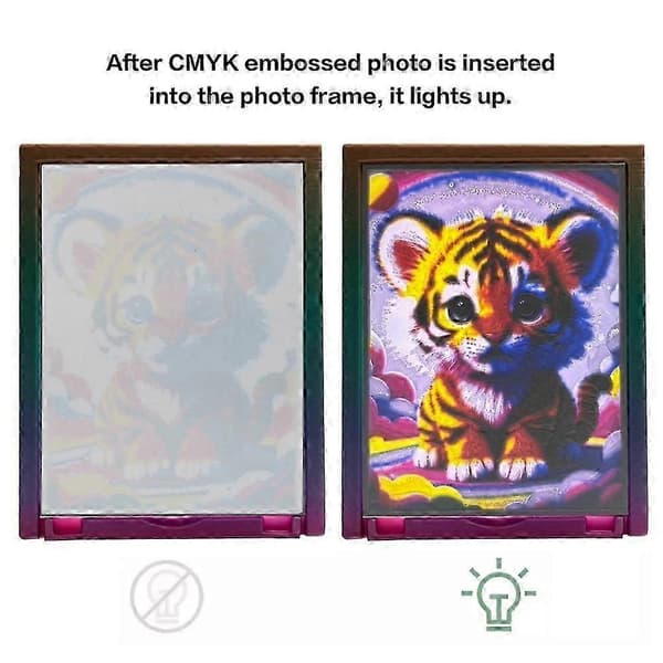 Bambu Lab Lithophane Led -paneeli CMYK-tulostus LED-taustavalolevy Lithophane LED-taustavalolevy 3D-tulostusosat Without cable