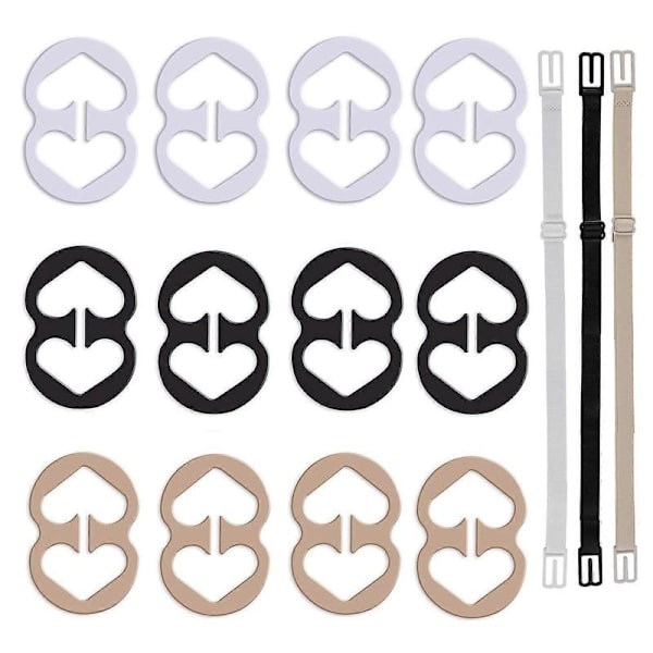 12 stk. BH-stroppklips, BH-klips og BH-stroppholder, Skjul stropper, Kløftkontroll