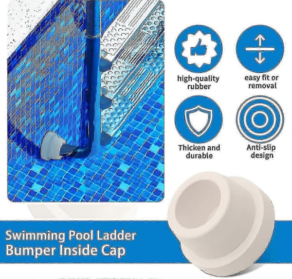 2-pack Poolstege Gummistötfångare, Nedgrävd Poolstegeplugg För Poolstegar, Passar 1,9 tums Poolstege Rör, Pooltillbehör