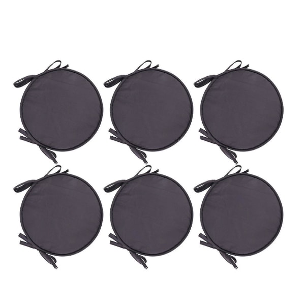 Hynder Patio Hjem Indendørs/udendørs Stolepuder Ro Sæde Fortykket Spisestue Stol Pude Ro Taburet Light Grey 6pcs