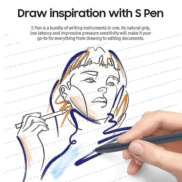 Pen til Galaxy Tab S6 Lite/s7/s7+/s7 Fe/s8/s8+/s8 Ultra Black