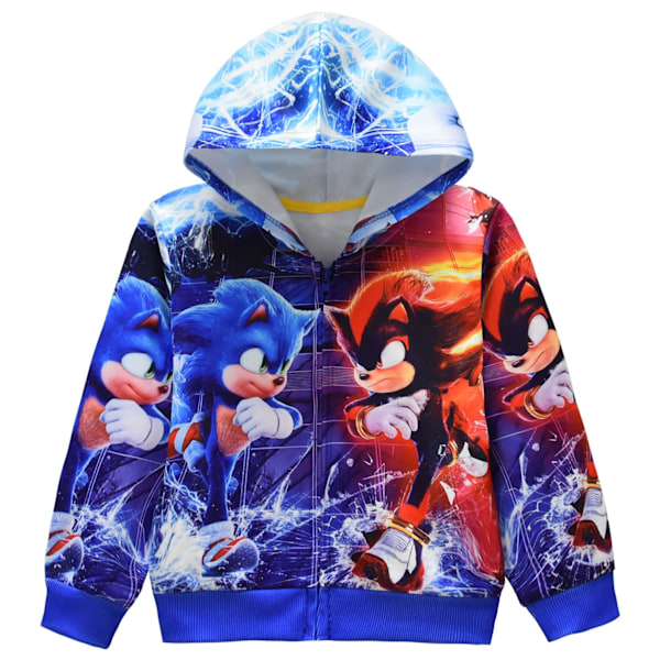 Sonic the Hedgehog Jacka med dragkedja och huva för barn 120