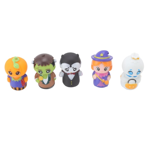 5 st Halloween Finger Puppets Barn Tecknad Söta Finger Puppets Set För Halloween Party Skola