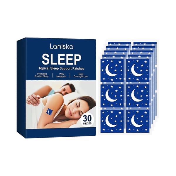 Melatonin søvnstøtteplastre 30 STK Fremmer afslappende søvn Nem brug natten over Topisk plaster til voksne Søvnløshedslindring Gave 60pcs