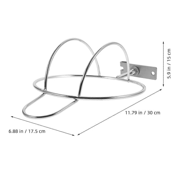 Baseball Hat Rack Hat Display Stand Vægmonterbar Klassisk Stil Kulstofstål 1 Sæt