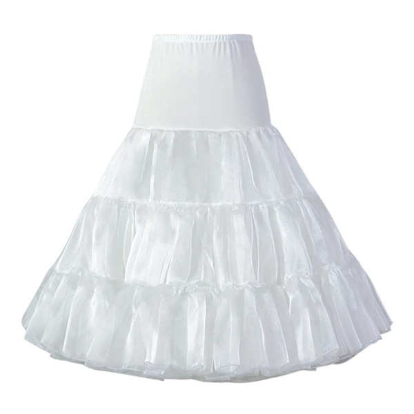 Kvinder Vintage underkjole nederdel Crinoline skinnende tyl Mesh Lolita Puffy underskørt