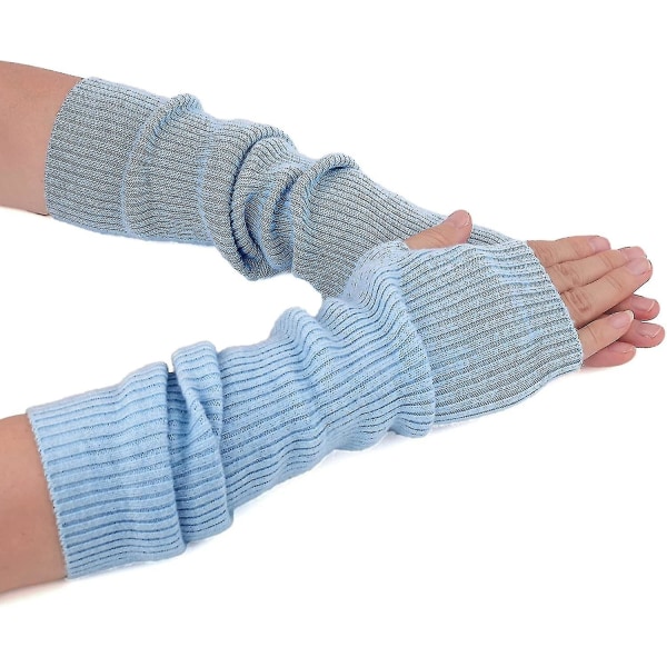 Cashmere Blended Arm Warmer Vinter Fingerless Handskar Stickad långärmad vante