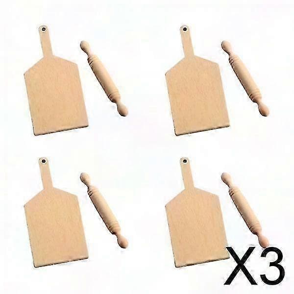 3x 8 stk. Mini kagerullesæt til dukkehus Cosplay