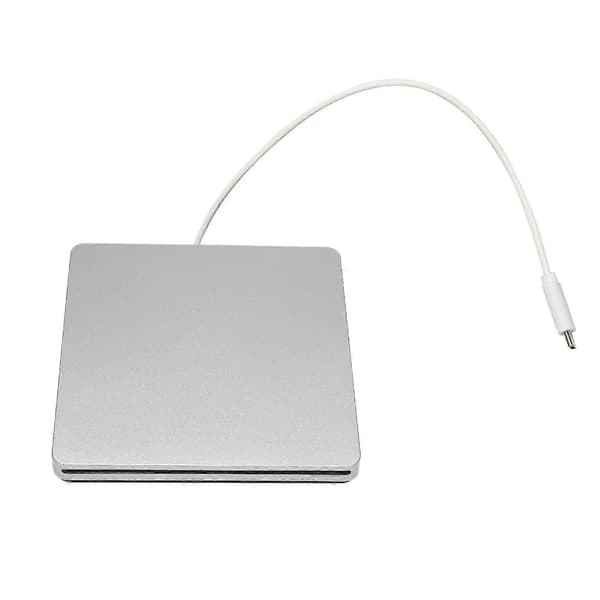 USB-C Superdrive Extern DVD/CD-omskrivare: Stöder Windows 8/7/Vista & Mac OSX - Europeiska marknaden silversvart