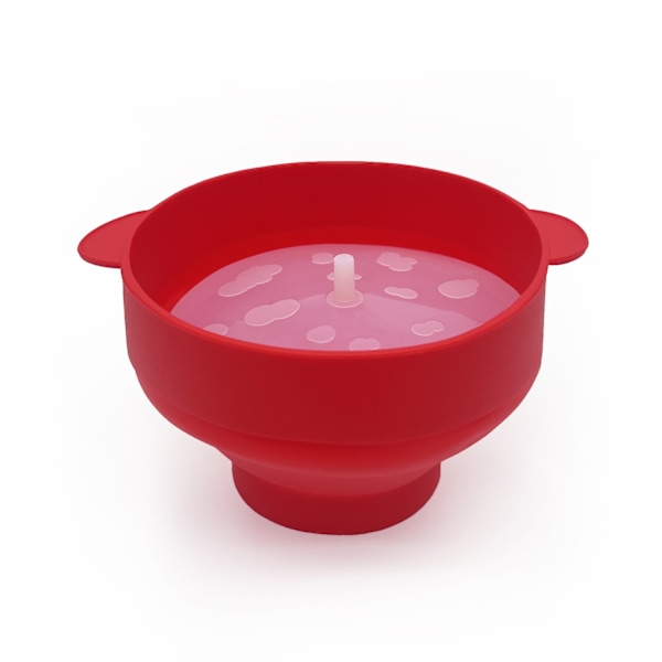 Popcorn skål Silikon mikroskål för popcorn - Collapsible röd-WELLNGS