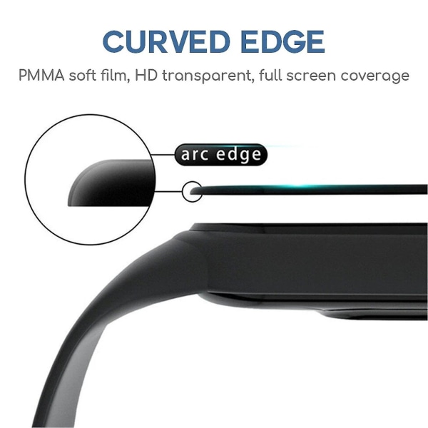 For Garmin Fenix ​​7/7x/7s Watch 3d Curved Edge Full Dekning Skjermbeskytter 2x