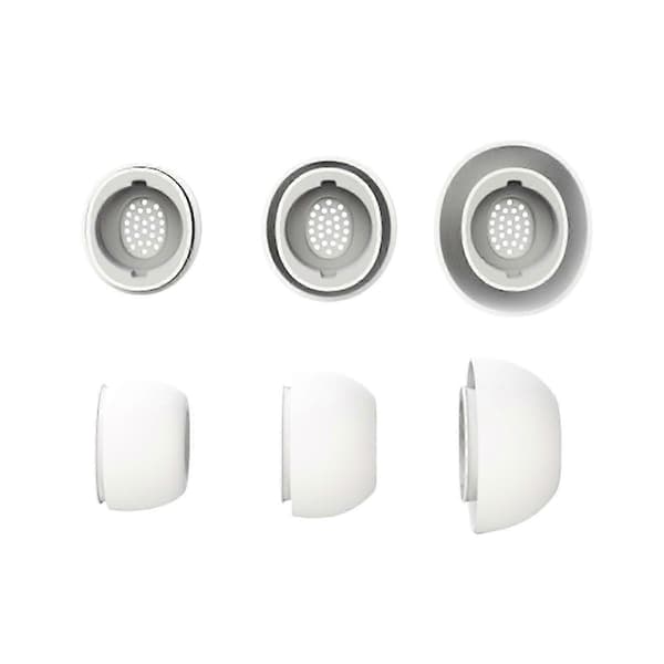 Galaxy Buds3 Pro Silikone Ørepropper, 3 Par S/M/L til Støjisolering white