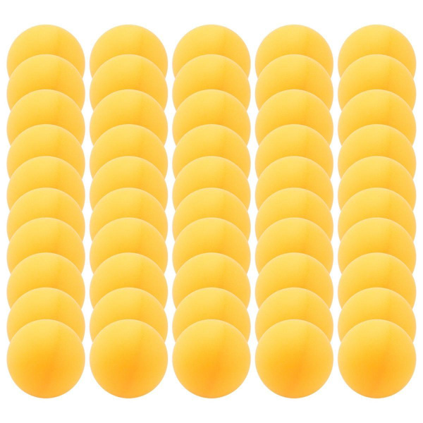 50 kpl 40 mm pöytätennisharjoituspalloja, pingispalloja, keltainen/valkoinen satunnainen Yellow  White Random
