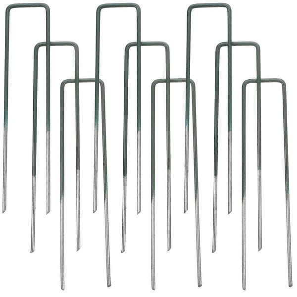 10 stk. hageplugger kraftige teltplugger metalljordplugger U-formede metallplugger