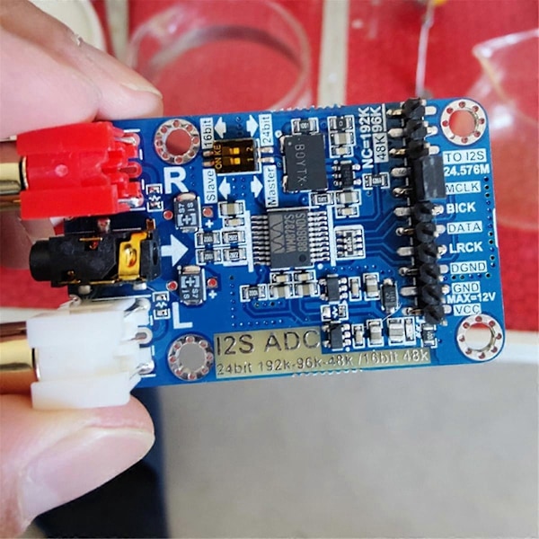 I2S ADC Audio I2S Inspelningskortmodul Master/Slave-läge 24Bit 192K 96K 48K Multifunktionell Dev