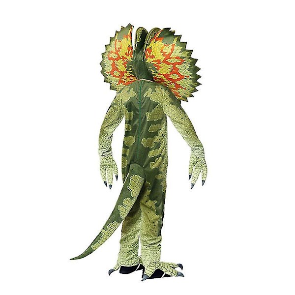 Dinosaurus Dilophosaurus Cosplay -asu lapsille Halloween-karnevaalijuhlien naamiaisasu XL